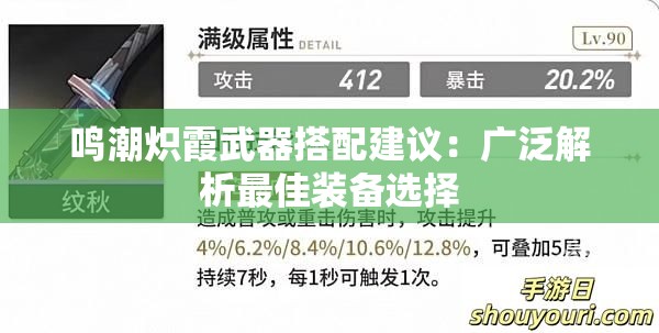 鸣潮炽霞武器搭配建议：广泛解析最佳装备选择