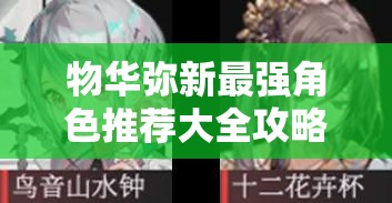 物华弥新最强角色推荐大全攻略：广泛解析与实战指南